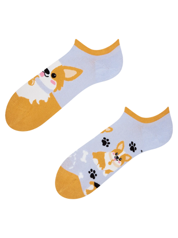 Wesołe skarpetki do sneakersów Pies rasy corgi