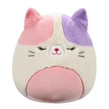 Squishmallows Fuzzamallows Różowo-fioletowy kot Nell, 30 cm