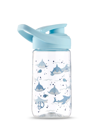 Wesoła butelka na wodę Szary rekin 470 ml