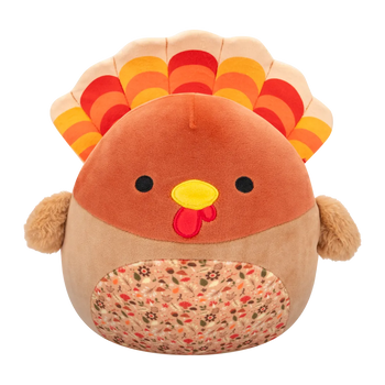 Squishmallows Brązowy indyk z jesiennym motywem na brzuchu Gobrianna, 20 cm