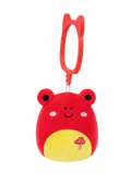 Brelok Squishmallows — Obu czerwona tropikalna żaba z haftowanymi grzybami, 9 cm