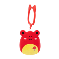 Brelok Squishmallows — Obu czerwona tropikalna żaba z haftowanymi grzybami, 9 cm