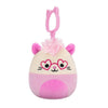 Squishmallows Przypinany różowy opos Chambless, 9 cm