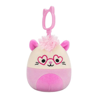 Squishmallows Przypinany różowy opos Chambless, 9 cm