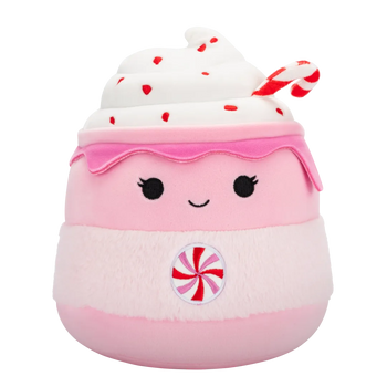 Squishmallows Różowa gorąca czekolada z cukierkową laską Ethel, 20 cm