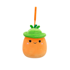Squishmallows Przypinka pomarańczowa marchewka w kapeluszu Caroleena, 9 cm