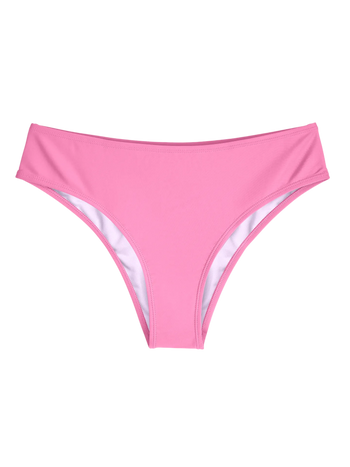 Różowy dół od bikini ze średnim stanem