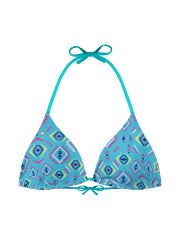 Wesoły trójkątny top od bikini Aztecki wzór