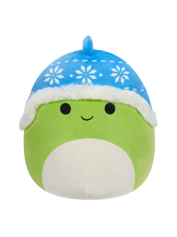 Squishmallows zielony dinozaur w niebieskim kapeluszu Danny, 20 cm