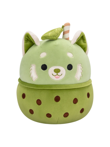 Squishmallows Czerwona panda z zieloną herbatą z bąbelkami, 20 cm