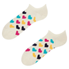 Wesołe skarpetki do sneakersów Kolorowe serca