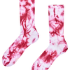 Burgundowe prążkowane skarpetki tie dye