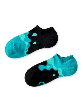 Wesołe skarpetki do sneakersów Turkusowe krople
