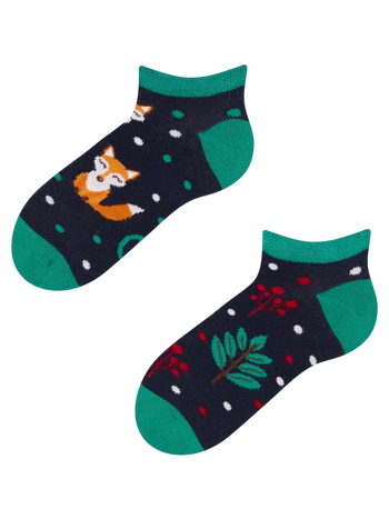 Wesołe skarpetki dziecięce do kostki Czerwony lis