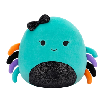 Squishmallows Turkusowa pajęczyca z błyszczącym brzuchem i kokardą Cheryl, 20 cm