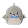 Squishmallows Szary rekin z niebieską muchą Gordon, 20 cm