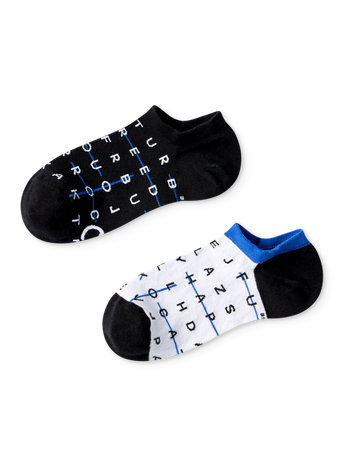 Wesołe skarpetki do sneakersów Krzyżówka