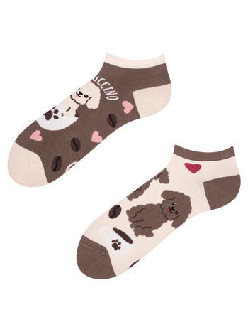 Wesołe skarpetki do kostki Puppuccino