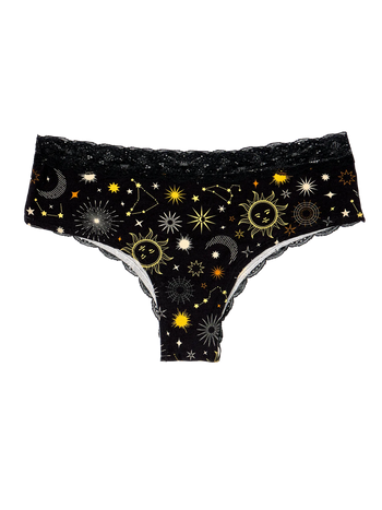 Damskie koronkowe figi Zodiakowe niebo