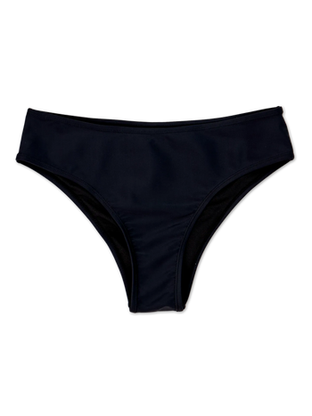 Czarny dół od bikini ze średnim stanem