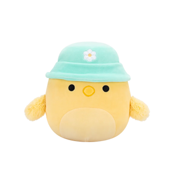 Squishmallows Żółty kurczak z miętowym kapeluszem Triston, 20 cm