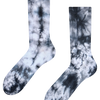 Czarne prążkowane skarpetki tie dye